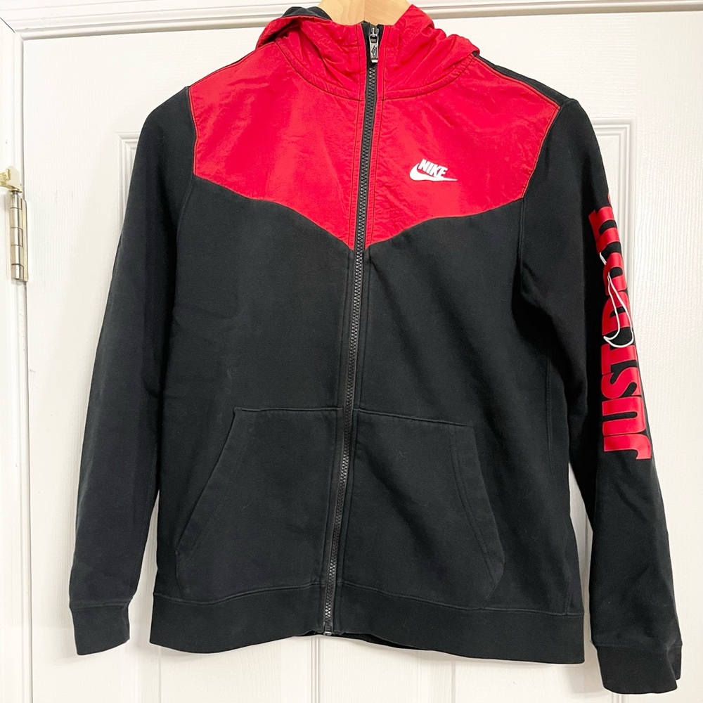 Nike Red and Black Boys Fleece Jacket